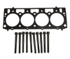 This MLS kit 006007721C91 fits early 00 Series 5500, 6000, 6500 (2WD and 4WD), 25 Series 5525 and 6025 2WD T2, 30 Series 5530 and 6030 4WD T2, plus many related 20/60/75/85 Series and mPower tractors, replacing the original composite head gasket with a metal design and upgraded 12.9‑grade bolts for improved durability and sealing.