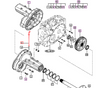 Mahindra hydraulic and transaxle oil level gauge dipstick 16323040020 that mounts on the rear axle housing to check combined rear axle/hydraulic oil level on 3510, 4110, 4510, 6110, 7010, 2565, 2665 and 2670 tractors.