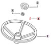 WOODRUFF KEY FOR STEERING WHEEL ON MAHINDRA TRACTOR (000124549)