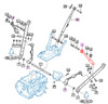 Mahindra 3-point lift rod 11105202400 shown as a complete right‑hand adjustable lift rod assembly that connects the tractor rear hitch rockshaft to the lower 3‑point arm to control implement height and side‑to‑side leveling on Mahindra eMax 22, eMax 25 and eMax L compact tractors.
