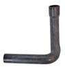 Mahindra lower radiator hose 19570418000 / 19570418001 for 2815, 3215, 3316, and 3616 tractors, molded OEM lower cooling hose that connects the radiator bottom outlet to the engine block inlet.