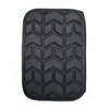 Mahindra accelerator pedal pad 16791220010 shown as a black molded rubber pad that presses onto the metal accelerator pedal arm to improve grip and comfort while operating the throttle on Mahindra 10 Series, eMax and selected 2500/2600 Series tractors.