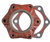 Mahindra PTO seal retainer plate 000031230B12 with gasket 006502876C2 used to retain the rear PTO oil seal on the PTO shaft and operating lever housing for multiple Mahindra utility tractor models.