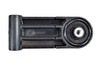 Mahindra cab window hinge 14527042301 shown as a compact black metal M6 hinge that bolts to the cab frame and clamps to the front or rear glass on 10 Series, 2500/2600 Series and eMax/eMax L cab tractors, allowing the window to swing open and closed.