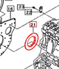 Mahindra rear engine oil seal 31S9407200 99940001590 for S3L3L-Y311R engine on 16 Series 3616 Gear and HST 4WD and cabin tractors, sealing the crankshaft at the oil pan and rear plate.