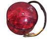 Mahindra 11106563001 11106563002 round red three‑wire rear stop lamp assembly for eMax L22, L25, eMax 22, 25 and 20S HST and Gear tractors, mounts on ROPS chassis as OEM brake light.