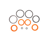 Mahindra Wipro round power steering ram cylinder seal kit 000051461D01 for 2WD steering cylinders on 4500 5500 6000 6500 5530 6030 6530 5555 5565 5570 tractors.