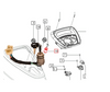 Mahindra starter switch 000013052P04 shown as a multi‑position keyed ignition switch with wiring terminals and two matching keys, designed to mount in the dash panel of Mahindra 5520, 6520, 7060, 7520, 8560 and mPower 75/85 tractors to turn on electrical power and crank the engine.