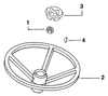 STEERING WHEEL FOR 3325|3825 MAHINDRA TRACTOR (008000155B1)