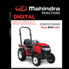 Digital service and operator’s manual cover for Mahindra Max 24HST tractor, PDF download including diagnostic information, specs, maintenance intervals, and complete operating instructions; wiring diagrams are present but mostly unreadable in the scanned manual.
