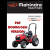 Digital service and operator’s manual cover for Mahindra Max 26XLT Shuttle and Max 26XLT HST tractors, PDF download containing operation, lubrication, maintenance, and troubleshooting information; wiring diagrams are low quality in most digital versions.