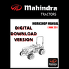 Digital workshop manual cover for Mahindra eMax 22 Gear tractor, 172‑page OEM PDF manual with troubleshooting charts, gear transmission and axle service steps, hydraulic and PTO repair procedures, and basic electrical system information; wiring diagrams are present but mostly unreadable in the scanned digital copy.