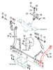 Mahindra RH side lower lift arm 11615203200GB for Mahindra eMax 20S HST open station and cab tractors, used as the right-hand lower 3-point hitch lift arm to connect rear implements.