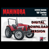 Digital service manual cover for Mahindra 7060 open station tractor, PDF workshop manual with troubleshooting charts, transmission and axle service procedures, hydraulic and PTO repair sections, and basic electrical system information; wiring diagrams are present but mostly unreadable in the scanned digital copy.