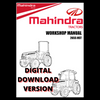 Digital service manual cover for Mahindra 2655 HST Open Station tractor, PDF workshop manual with detailed diagnostic charts, hydrostatic transmission overhaul, axle and hydraulic repair, PTO and electrical troubleshooting; wiring diagrams are present but mostly unreadable in the scanned file.
