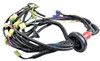Mahindra main wire harness assembly 13106683000 for 2310 and 2810 4WD gear tractors with new sheet metal, routed through the chassis to connect battery, starter, alternator, lights, switches and dash instruments; confirm serial number 281V or later on 2810 models before ordering.
