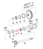 Mahindra rear axle oil seal 006500040R91 shown as a three‑lip rubber and metal retainer seal that presses into the rear axle carrier on numerous Mahindra tractor models to keep differential and axle oil from leaking at the axle shafts; some tractors use two seals per side, and this part supersedes several older seal numbers.