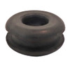 Mahindra 16 mm rubber grommet E007518789D1 for rear window/rear screen assemblies on cab tractors in the 60, 3500, 3600, 6000, 7000 and 8000 Series, used two per tractor to protect and support the rear glass hardware openings.