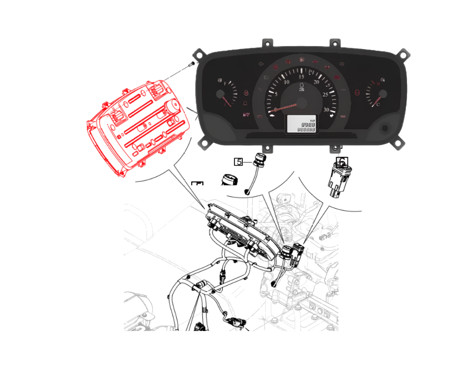 Mahindra Instrument Cluster 007705357V91 for 5100 Series 5145 and 5155 ...