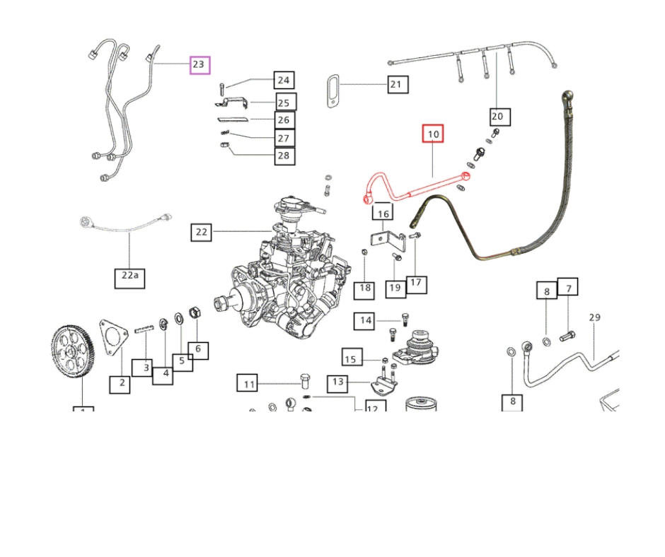 FUEL LINE, (FIP OVERFLOW H1, TIER 3) (006011737F2) - Bill's Tractor