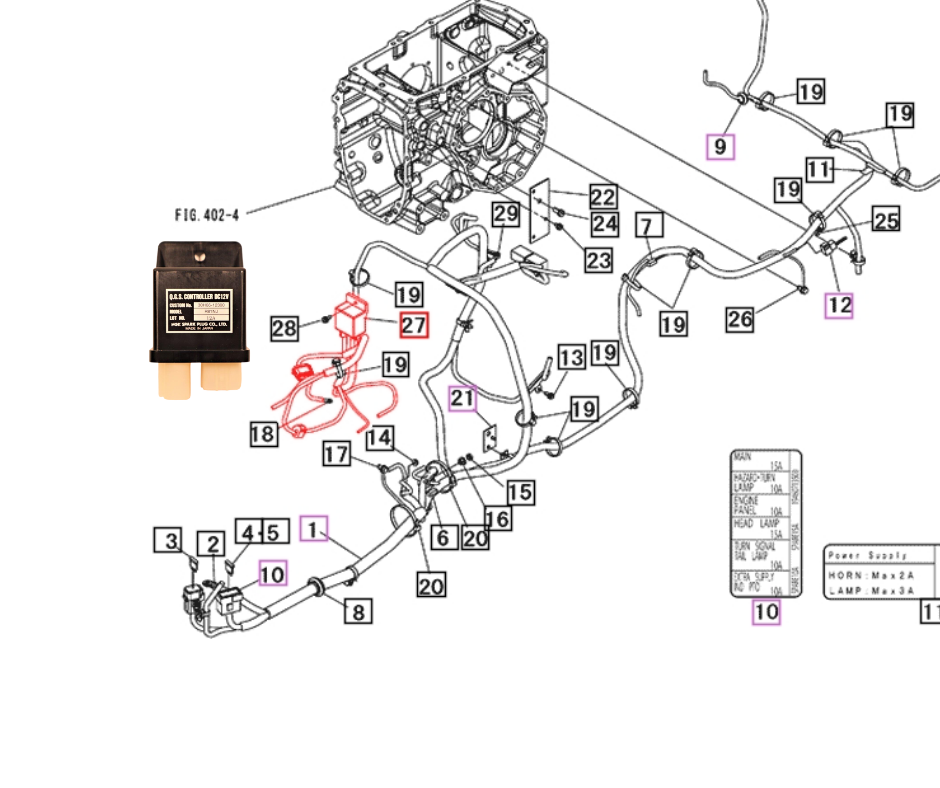GLOW PLUG CONTROLLER FOR MAHINDRA TRACTOR (30H6602300) Bill's Tractor