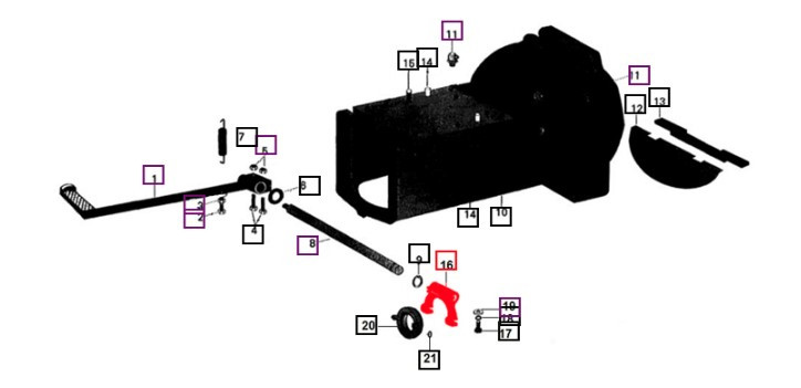 CLUTCH RELEASE BEARING FORK FOR MAHINDRA TRACTOR (001121813R1)