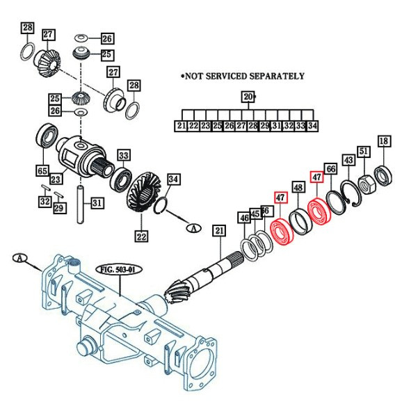 thumbnail image 2 of Genuine Subaru Front Differential Roller Bearing 40x80x19mm – OEM 806340080 For 1985-2023 Models 2 of 6