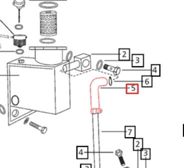 HOSE FOR HYDRAULIC RETURN/POWER STEERING RESERVOIR ON 402545004525