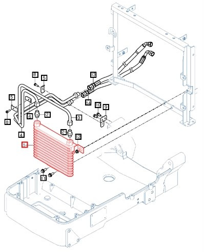 HYDRAULIC OIL COOLER FOR MAHINDRA TRACTOR (14721062003)