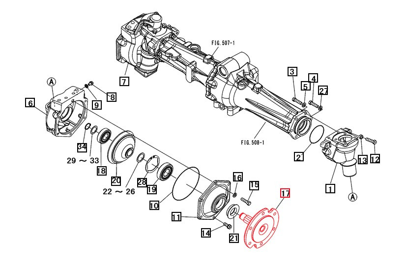 WHEEL HUB SHAFT FOR FRONT AXLE ON MAHINDRA TRACTOR (10402121AG0)
