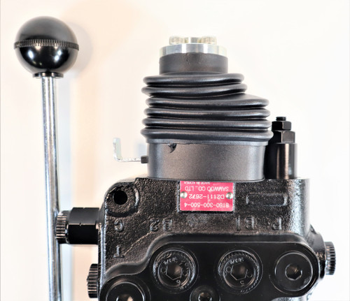 Mahindra eMax front‑end loader control valve and joystick assembly 81603005004 / 87503005002 used on eMax 20S, eMax 22, eMax 25 and TYM‑ML23L/ML25‑S loaders to control lift and bucket functions.