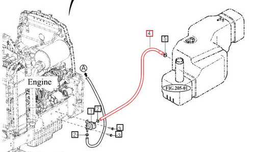 Mahindra 12611113200 1000 mm fuel hose assembly for 10 Series 6110 Gear Cabin tractor, main diesel supply line routed between the fuel tank and fuel filter/injection components .