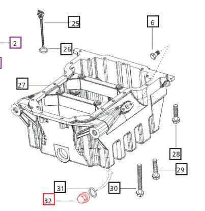 Mahindra engine oil pan drain plug 006000110F1 / 000020284E05 M26 x 1.5 shown as a hex head steel drain plug for crankcase and cylinder block oil pans on Mahindra 25, 00, 20, 30, 35, 60, 70, 80, 90, 1500, 1600, 2500, 2600, 3500, 3600, 5100, 6000, 7000, 8000 and 9000 Series tractors; sealing washer is sold separately.