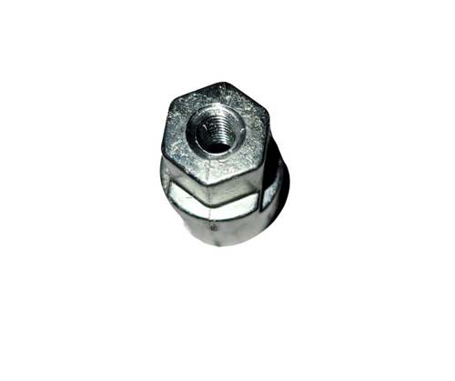 Mahindra hydraulic line joint 19482156420 used in the hydraulic line assemblies on 1533, 1538 and 1640 tractors to join sections of the high‑pressure hydraulic line.