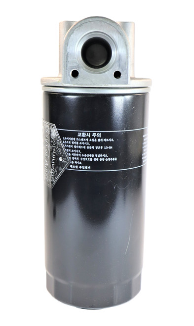 Mahindra hydraulic suction filter assembly 12305152000 includes the filter head and spin‑on suction cartridge mounted in the return/suction line to strain oil before it enters the hydraulic pump on these compact and utility tractors.