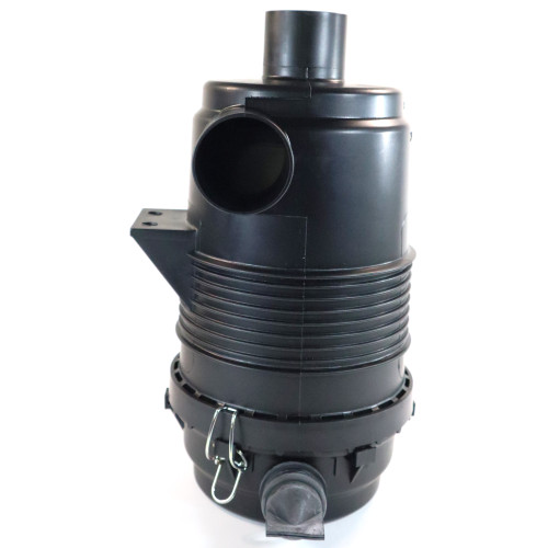 Mahindra 19690531000 air cleaner assembly is the OEM engine air filter canister used on select 2815, 3215, 3016, 3316, 3616, 1526 and 1626 tractors, providing the complete housing that mounts on the chassis or engine and contains the serviceable inner and outer air filter elements to keep intake air clean and protect the engine.