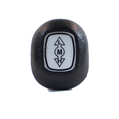 Mahindra 14572442401 sub range grip for 10, 2500 and 2600 Series tractors, molded shift handle that installs on the sub‑range / sub‑change lever to give the operator a secure, ergonomic grip when selecting transmission ranges.