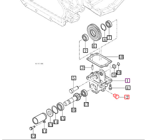 Mahindra 16701015001 magnetic drain plug assembly, steel plug with built‑in magnet and sealing washer that threads into transmission and front axle drain ports on various Mahindra tractors to drain oil and trap fine metal particles.