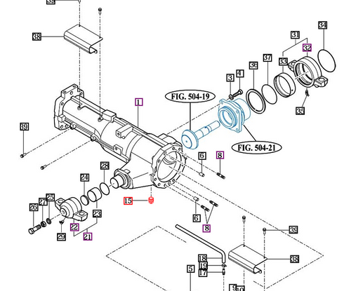 Mahindra 16701015001 magnetic drain plug assembly, steel plug with built‑in magnet and sealing washer that threads into transmission and front axle drain ports on various Mahindra tractors to drain oil and trap fine metal particles.