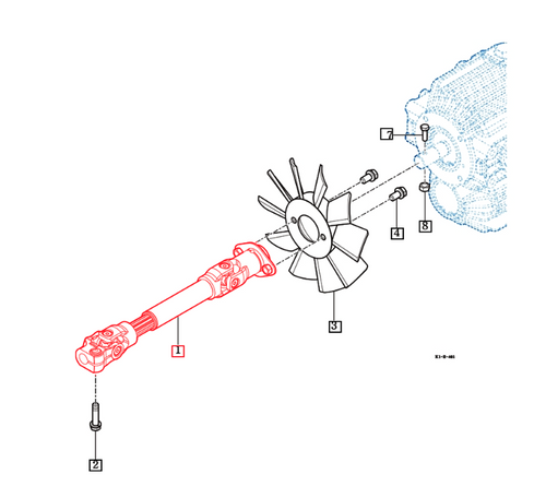 Mahindra Input Shaft Assembly HST (11102012001GB) – Fits eMax 22 & eMax 25 Tractors