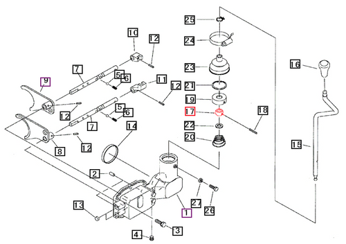 Mahindra hardened steel transmission detent ball 10311725000 used in the T/M control shift mechanism on 2615 Gear, 2216 Gear and 2816 Gear tractors to provide positive gear lever detents.