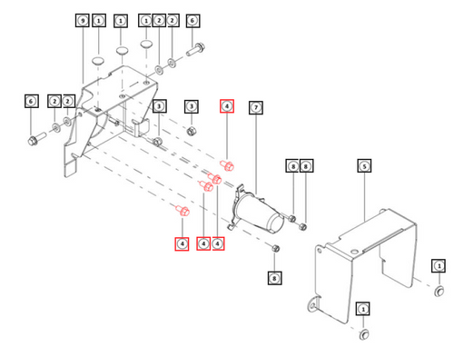 Mahindra 008007986B1 / 000020565E05 flanged hex head bolt, metric M10 x 1.5 x 20 grade 10.9, zinc‑finished hex flange bolt used on various Mahindra tractor models to clamp cylinder head components, hydraulic lines, front axle housings, steering linkages, floor panels, firewall and battery box brackets.