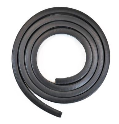 Mahindra 11297039040 insulator / weather strip for right‑hand cab door glass on eMax20S HST Cabin tractor, black rubber seal that fits around the door glass to cushion and seal it against the cab frame.
