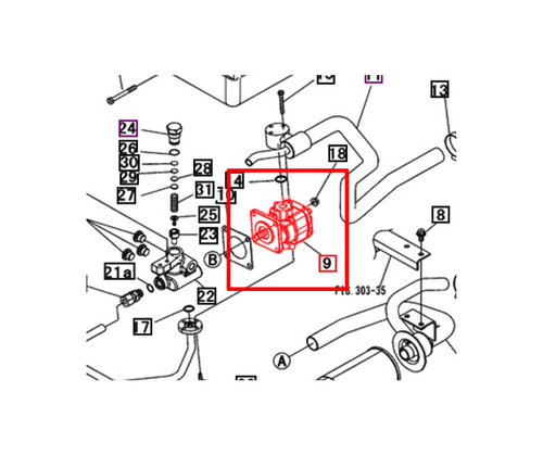 HYDRAULIC TANDEM PUMP FOR MAHINDRA MODELS 1815, 1816, 2615, 2816, 3015, 3016, 1526, AND 1626 (10302501002)