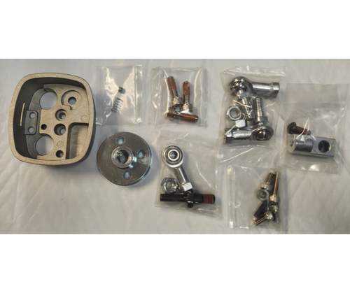 Mahindra loader valve lever plate kit 81603005110, superseding 81603005100 and cross references D1706-11900, D170620200 and D170611800, for eMax 22 and eMax 25 loader valve/joystick assemblies – OEM loader control kit from Bill’s Tractor & Equipment