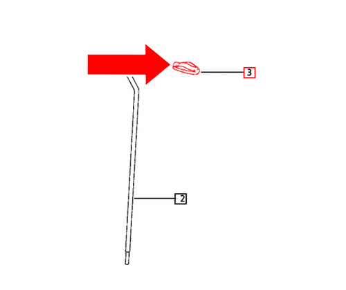 Mahindra 007603053D1 OEM 4WD knob is a molded plastic hand knob that threads or presses onto the 4WD engagement lever rod, giving the operator a comfortable, durable grip to shift the tractor in and out of four‑wheel drive in the transmission and front axle support and drive assemblies.