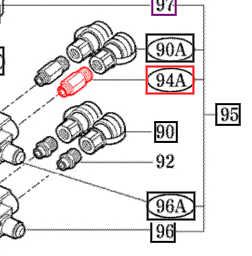 Mahindra hydraulic 1/2 Union L60 17995080931 fitting for exterior remote hydraulic valve and valve kit connections on 4110 4510 7010 2538 2540 2638 2645 tractors