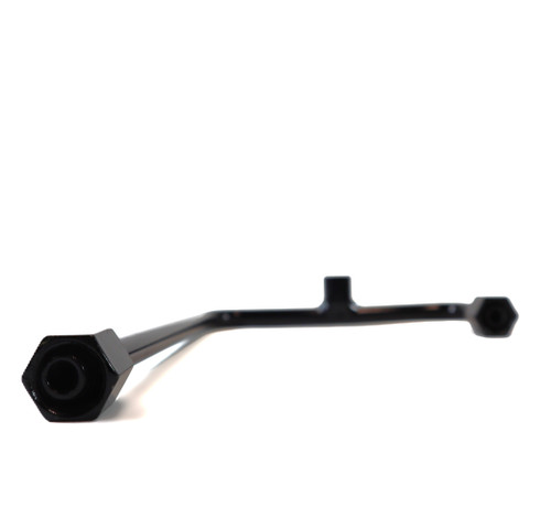 Mahindra PTO hydraulic pipe 14725104201DG for 10 Series 2310 HST, 2810 HST 4WD, 3510 HST and 4010 HST tractors, rigid steel hydraulic line that routes pressurized oil to the PTO circuit on hydrostatic models.