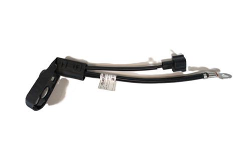 Mahindra 13016503001 negative battery cable for 10 Series 4010 Gear and 4010 HST tractors, heavy‑duty black cable with terminal ends that connects the battery negative terminal to the tractor chassis or engine block for proper grounding.