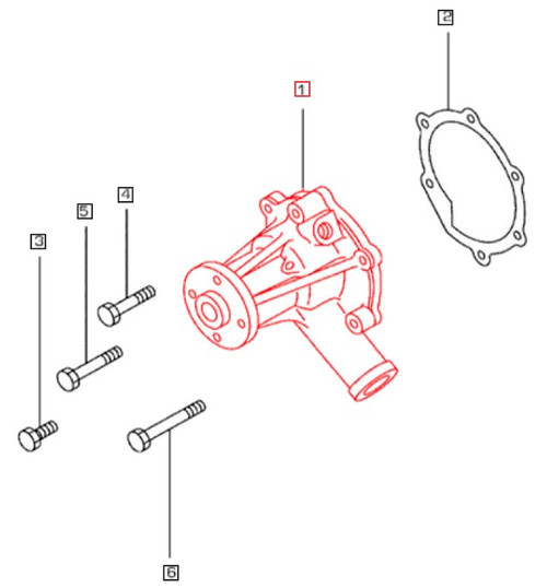 WATER PUMP ASSEMBLY FOR 1120, 1123, & 1126 (006054225K91)